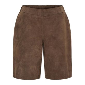 Notyz Pantaloncini in camoscio - - Shorts - Donna - Marrone - XS