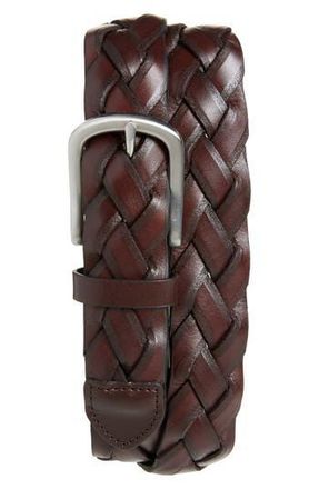 Johnston & Murphy Braided Leather Belt in Brown at Nordstrom Rack, Size 32