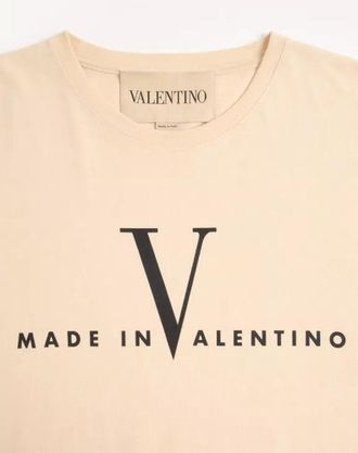 Valentino Garavani Logo-Print T-Shirt - Beige
