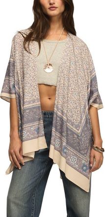 Lucky Brand Border Print Open Front Jacket in Blue Border Print at Nordstrom