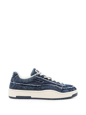 Diesel Distressed Denim Sneakers - Navy Blue