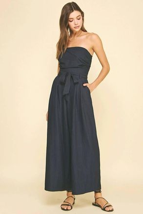 Pinch Design Arden Strapless Jumpsuit In Indigo