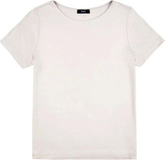 Fay Tops, Dames, Beige, M, Stijlvol poloshirt