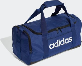 adidas Sporttasche ADIDAS PERFORMANCE LINEAR DUFFELBAG S, Damen, Gr. B/H/T: 45cm x 20cm x 23cm, blau (dunkelblau, wei&szlig;), Polyester, Taschen Sporttasche