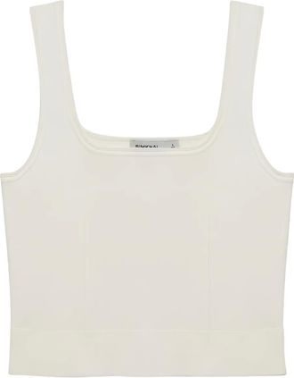 SIMKHAI Canotta Ramaina con scollo quadrato - Toni neutri