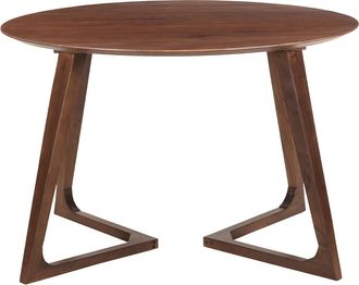 Miliboo Mesa Redonda De Dise&ntilde;o De Madera Maciza 115 Cm Bandol