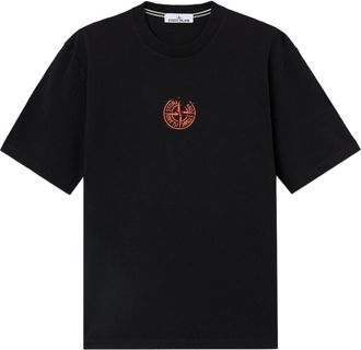 Stone Island Katoenen jersey T-shirt - Heren - Tops - Zwart - Maat: S Katoen