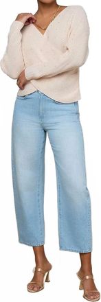 L'agence Antonella Crossover Sweater In Soft Blush