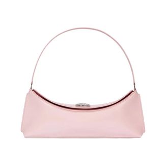 Jacquemus Shoulder Bags, female, Pink, ONE SIZE, Pale Pink Glazed Leather Clutch Bag