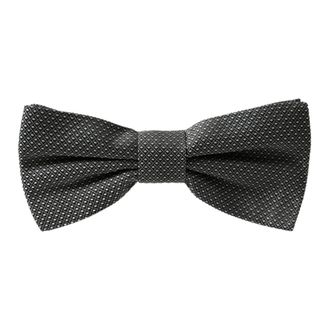 Dolce & Gabbana Bowties, male, Gray, Size: ONE SIZE Tied Silk Patterned Adjustable Neck Bow Tie