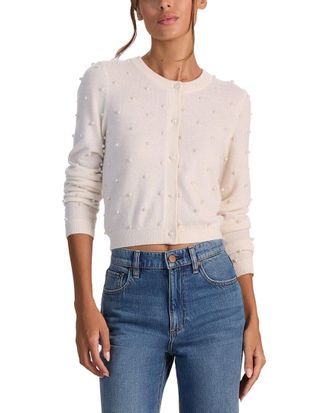 Alice & Olivia Alice + Olivia Dollie Embellished Cashmere-Blend Cardigan