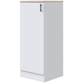 Dmora Mobile alto 1 anta Pianengo, Colonna cucina, Modulo dispensa verticale, Mobile verticale compatto, 60x60 h148 cm, Bianco e Rovere - Dmora