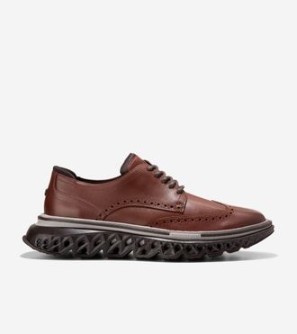 Cole Haan Mens 5.ZER&Oslash;GRAND Wingtip Oxford Shoes - Brown Size 10.5