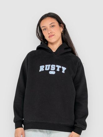 Rusty A Grade Oversized Sudadera de forro polar negro