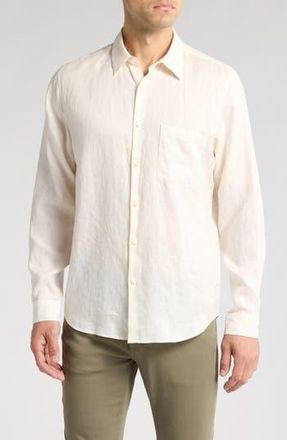 Theory Irving Linen Button-Up Shirt in Ivory at Nordstrom Rack, Size Xx-Large R