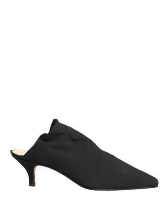 Dolce & Gabbana Black Suede Heel Mule Womens Shoes