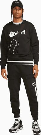 Nike Mens Air Black/White Swoosh Crewneck Tracksuit - Size X-Large