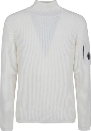 C.P. Company Witte Sweater Aw 25 Lichtgewicht Comfort Stijl - Heren - Coltruien - Wit - L - Wol - Truien & Vesten