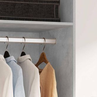 Berkfield Home Wardrobe Concrete Grey 50x50x200 cm Engineered Wood | Size: 50 x 50 x 200 cm