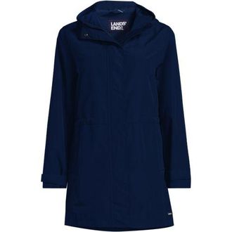 Lands End Squall Regenmantel, Damen, Gr&ouml;&szlig;e:32-34 regular, Blau, Nylon, by Lands End