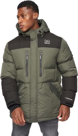 Crosshatch Heren Squadage jas met panelen (Olijf)