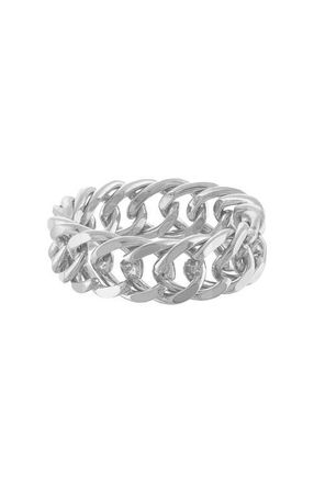 BEN ONI Curb Chain Link Ring in Silver at Nordstrom, Size 10