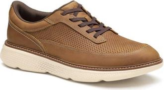 Johnston & Murphy Hayden Stretch U-Throat Leather Oxford (Men) in Brown Oiled Full Grain at Nordstrom, Size 11.5