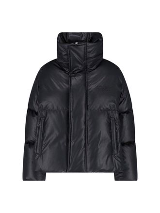 Maison Margiela Black Faux Leather Padded Jacket
