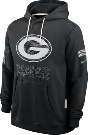 Nike Green Bay Packers Salute to Service Sideline Nike Mens Dri-FIT NFL Pullover Hoodie in Black | 03AZ00AA2C-CYB