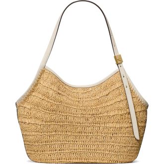 Kate Spade New York deco straw small tulip tote bag in Natural at Nordstrom