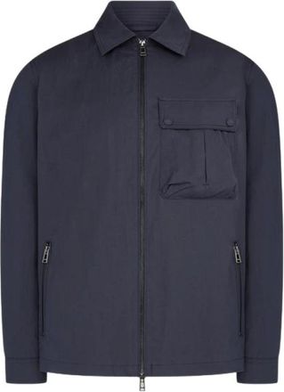 Belstaff Drome Overshirt - Heren - Zomerjassen - Blauw - S - Katoen - Jassen