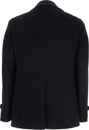 Tagliatore Mens Coat Monaco Black Wool Blend Virgin