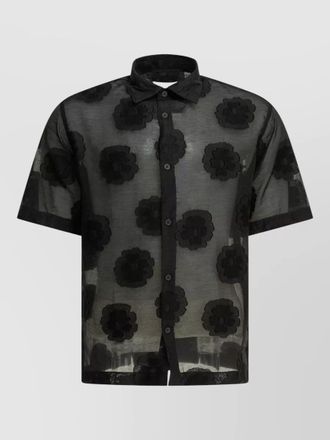 Nn.07 freddy short sleeve sheer floral shirt