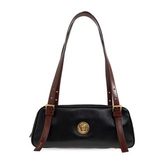 Versace Shoulder Bags, female, Black, Size: ONE SIZE Small Medusa Head Shoulder Bag