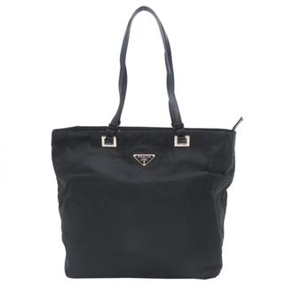 Prada Black Nylon Leather Tote Bag (Pre-Owned)