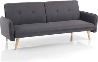 Oresteluchetta Sof&aacute; Cama 2 Plazas Clic Clac De Tela Con Patas De Madera Maciza Post