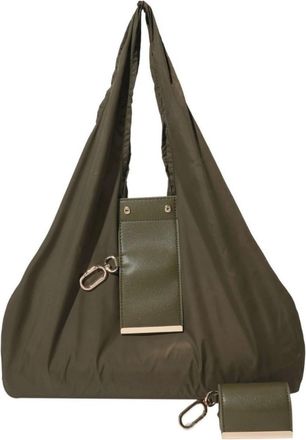 Generic Keychain Tote Bag, Foldable Expandable Mini Tote With Key Ring Charm Bag Compact For Shopping Travel Daily Use (Green)