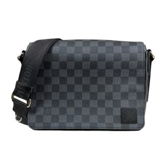 Louis Vuitton Black Gray Damier Graphite Shoulder Bag (Pre-Owned)