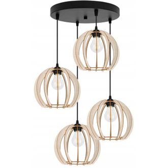 OEM L&aacute;mpara De Techo Colgante Led Moderna De Madera