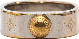 Louis Vuitton Gold Silver Gold Plating Metal Band Ring (Pre-Owned)