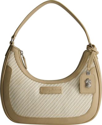 Tommy Bahama Soft Woven Zip-Top Hobo in Tan/white at Nordstrom