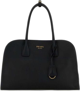 Prada Black Leather Medium Shopping Bag