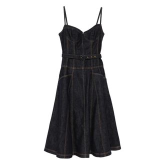 Self Portrait Belted Panelled Dress