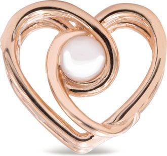 Pandora Openwork Swirling Heart & Treated Freshwater Cultured Pearl Charm