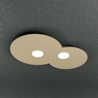 Top-Light Plafoniera Moderna Cloud Metallo Sabbia 2 Luci Gx53