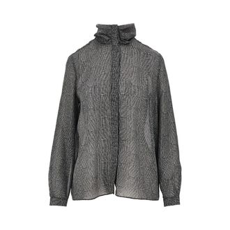 Emporio Armani Check print satin shirt Woman 42