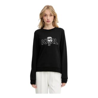 Karl Lagerfeld Ikon Sweatshirt - Dames - Sweatshirts - Zwart - M - Katoen - Hoodies & sweatvesten