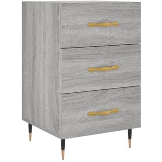 vidaXL Vidaxl - Mesita De Noche Madera De Ingenier&iacute;a Gris Sonoma 40x40x66 Cm