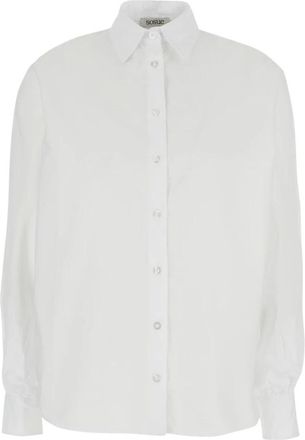 SoSUE Antonia Slim Blouse - Dames - Overhemden - Wit - S - Katoen - Overhemden