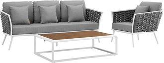 ModWay Stance 3-Piece Outdoor Patio Sectional Sofa Set